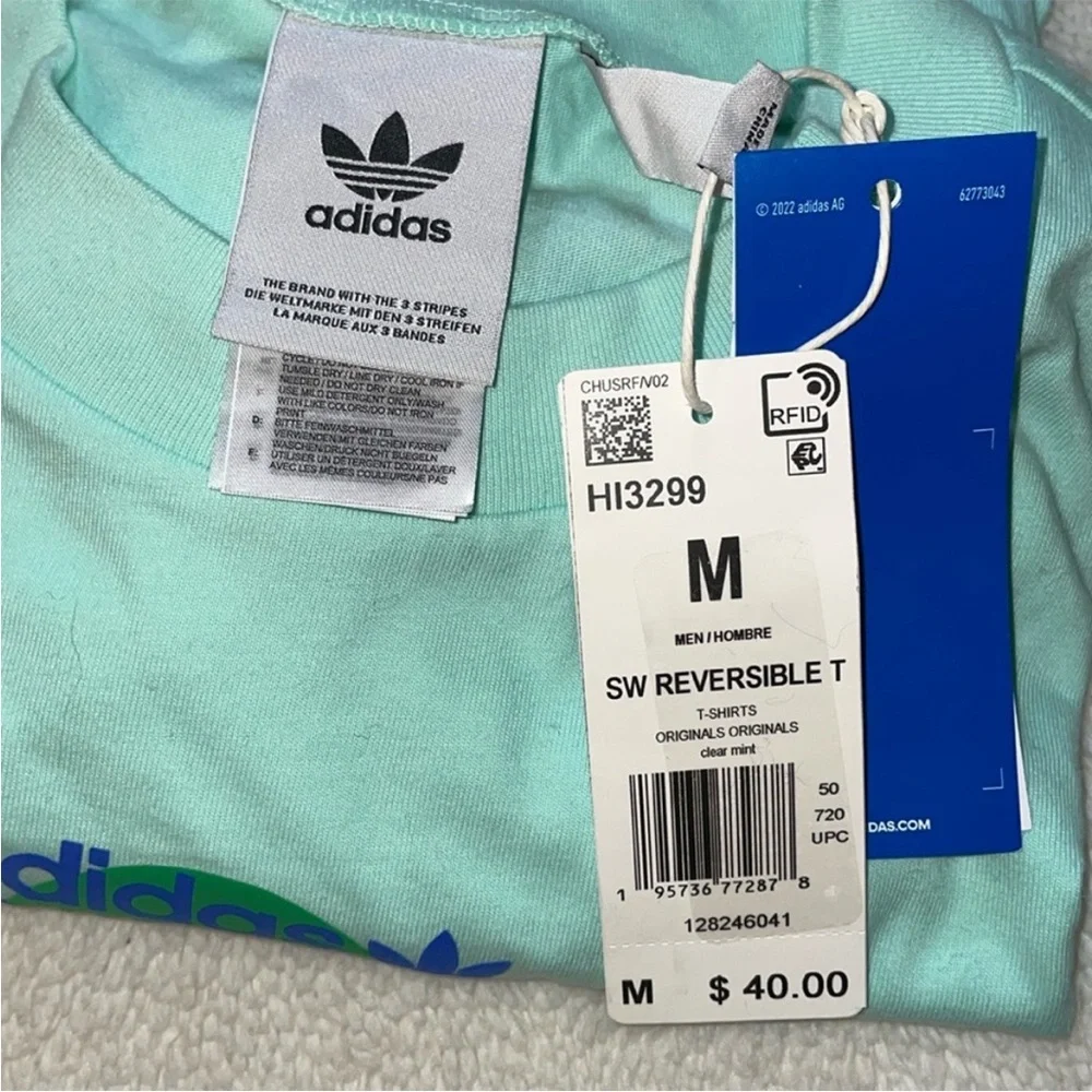 adidas x Sean Wotherspoon Superturf Reversible Tee in Clear Mint - Picture 4 of 7